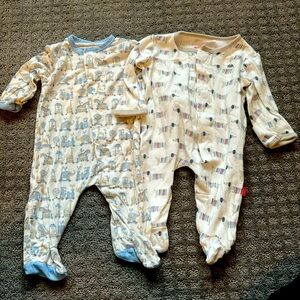 TWO Magnetic Me Footie Pajamas!